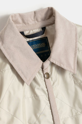 Unwadded Cropped Raydon Gilet Natural Clay