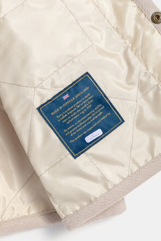 Unwadded Cropped Raydon Gilet Natural Clay