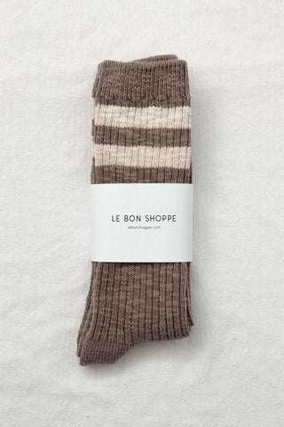 Cottage Varsity Socks Flax Varsity