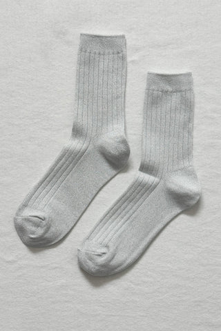 Her Socks Modal Lurex Snow White