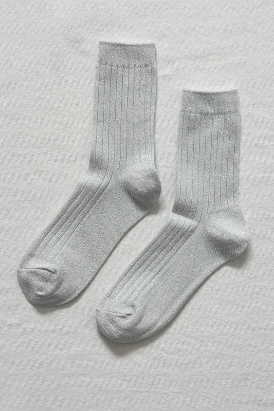 Her Socks Modal Lurex Snow White