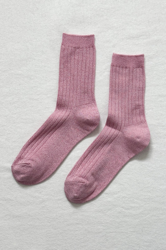 Her Socks Modal Lurex Sparkling Rose