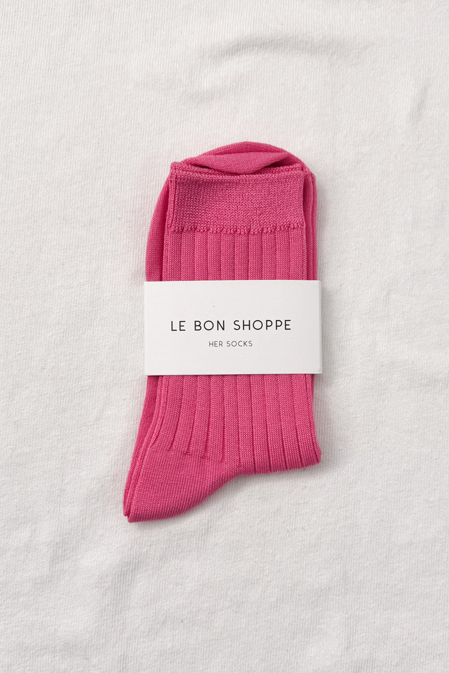 Her Socks Mercerized Bright Pink
