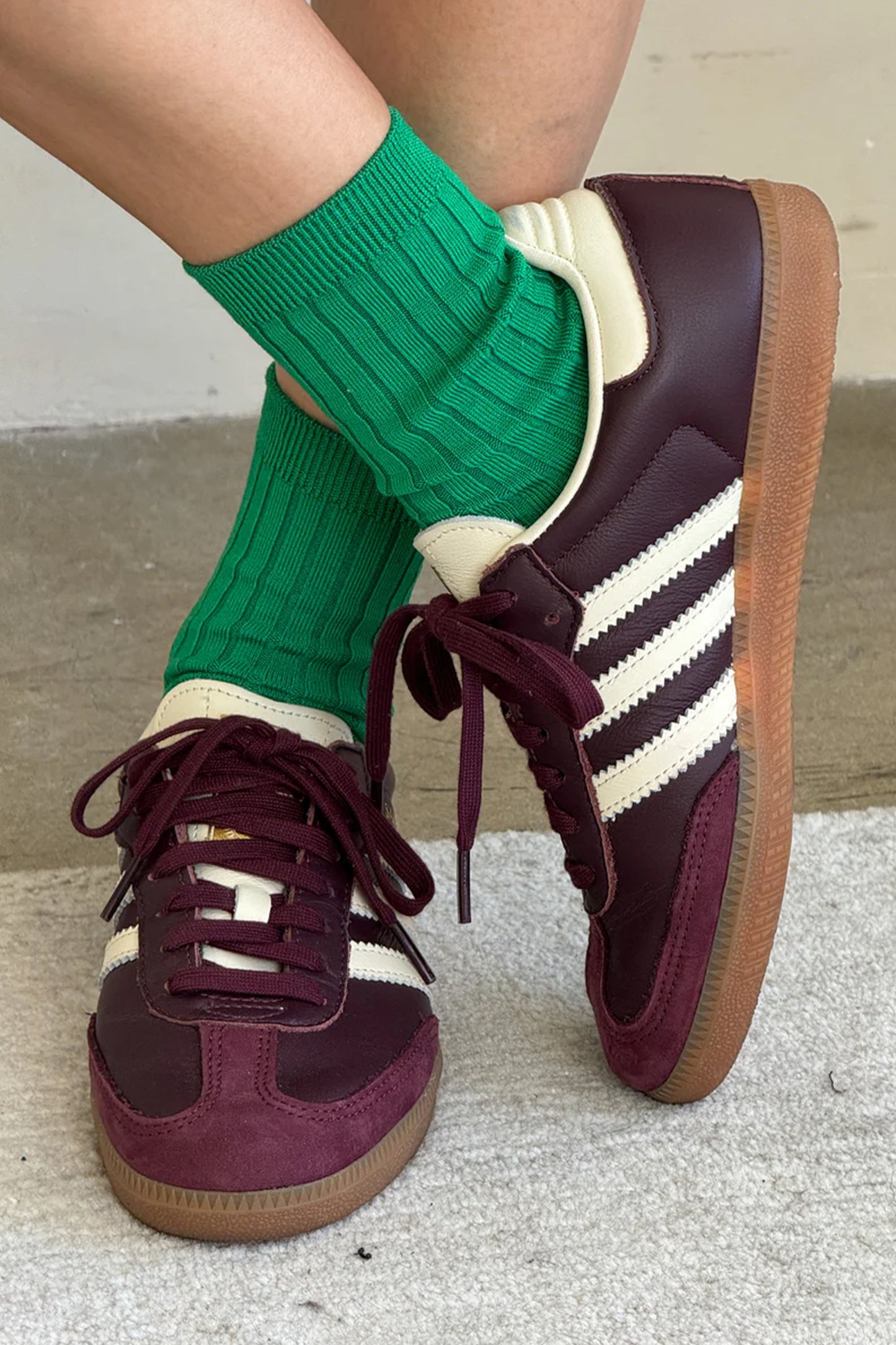 Her Socks Mercerized Kelly Green