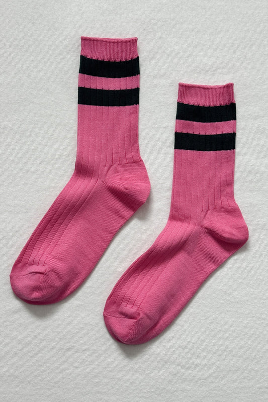 Her Varsity Socks Pink Green