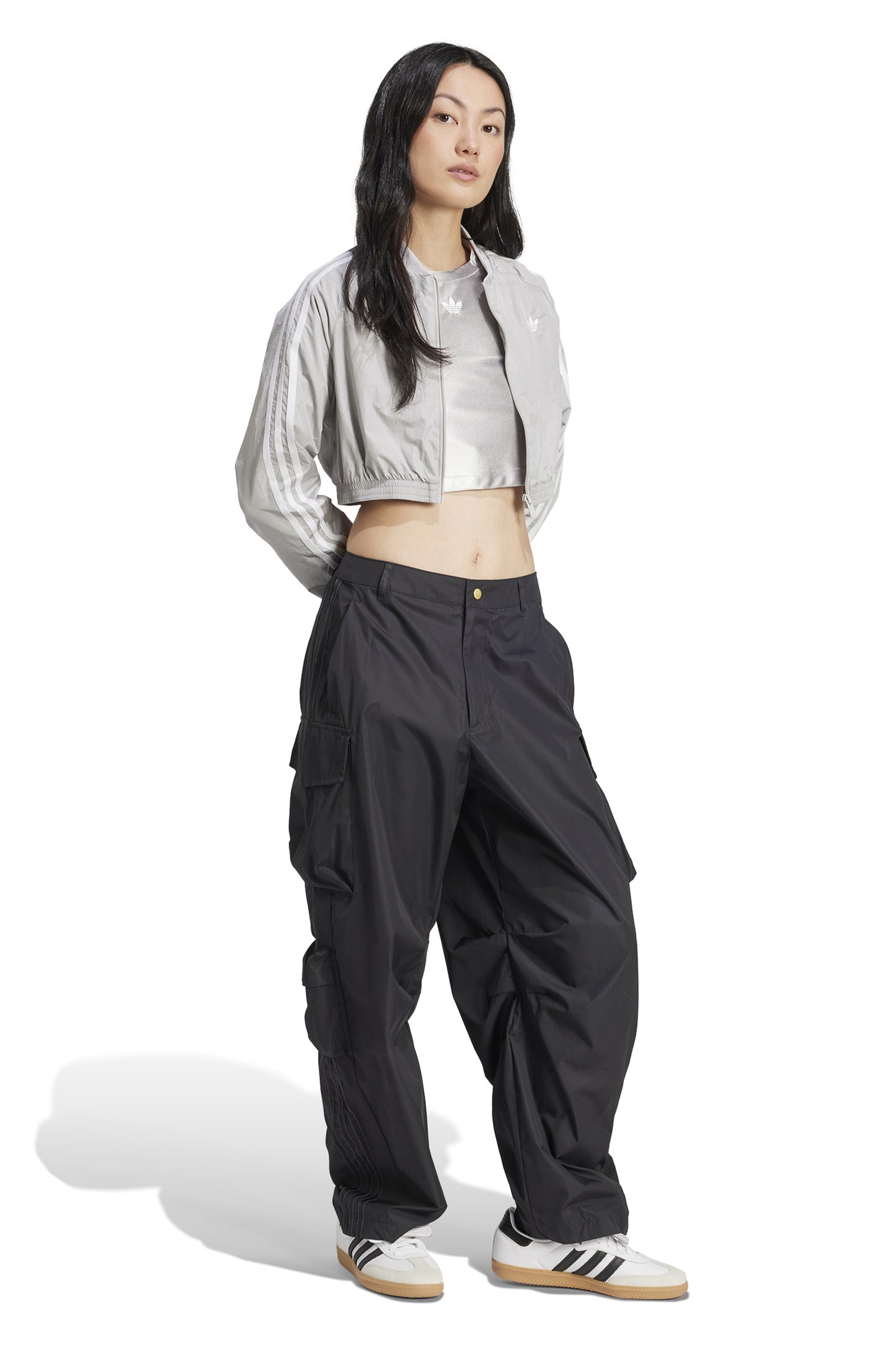 Adicolor Teamgeist Cropped Track Top Grey Two