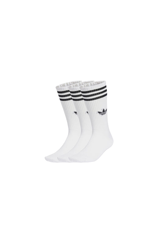 3-Stripes High Crew Socks 3 Pairs White