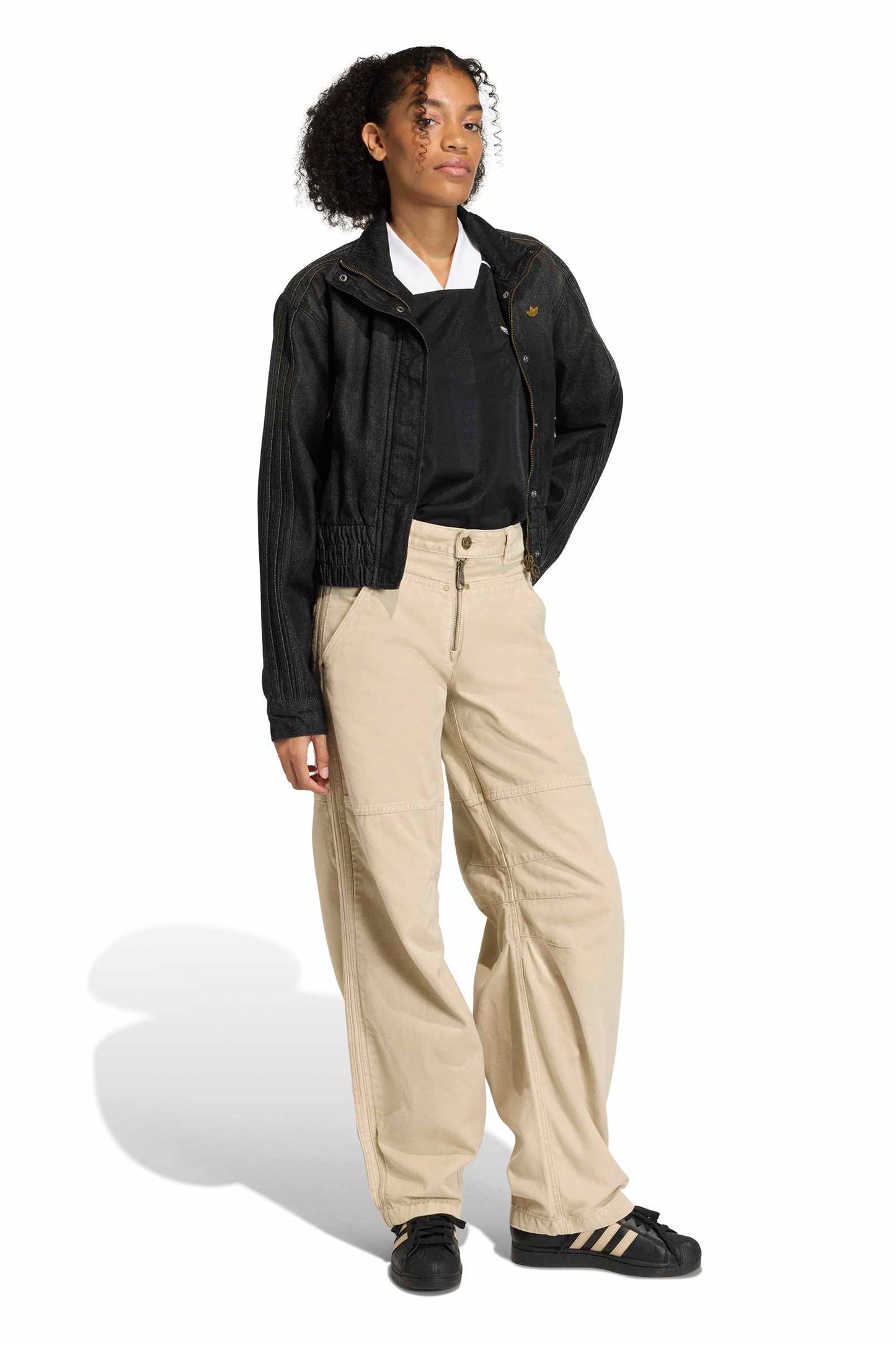 Canvas Loose Pants Stone Khaki