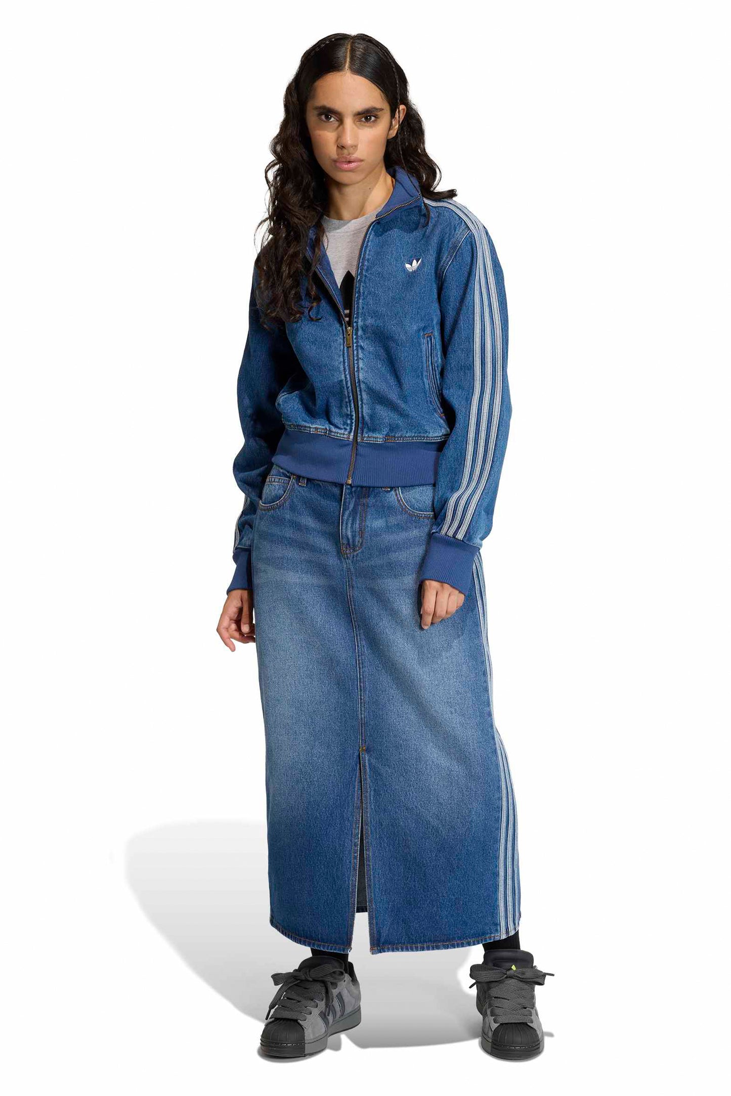 Firebird Denim Track Top Medium Vintage