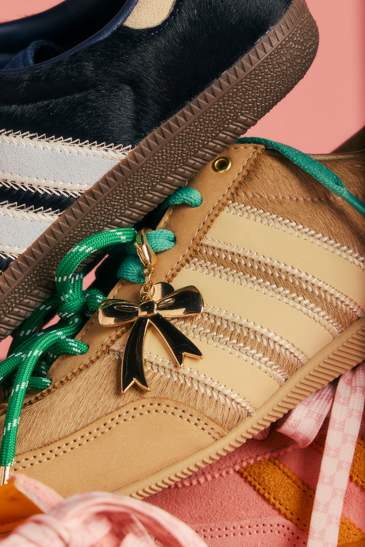 Rope 1/2 Shoelaces Green/White