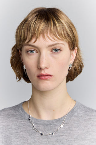 Runaway Safety Pin Studs Silver