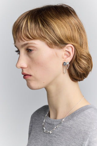 Runaway Safety Pin Studs Silver