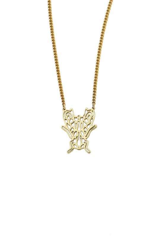 Filigree Fly Necklace Gold