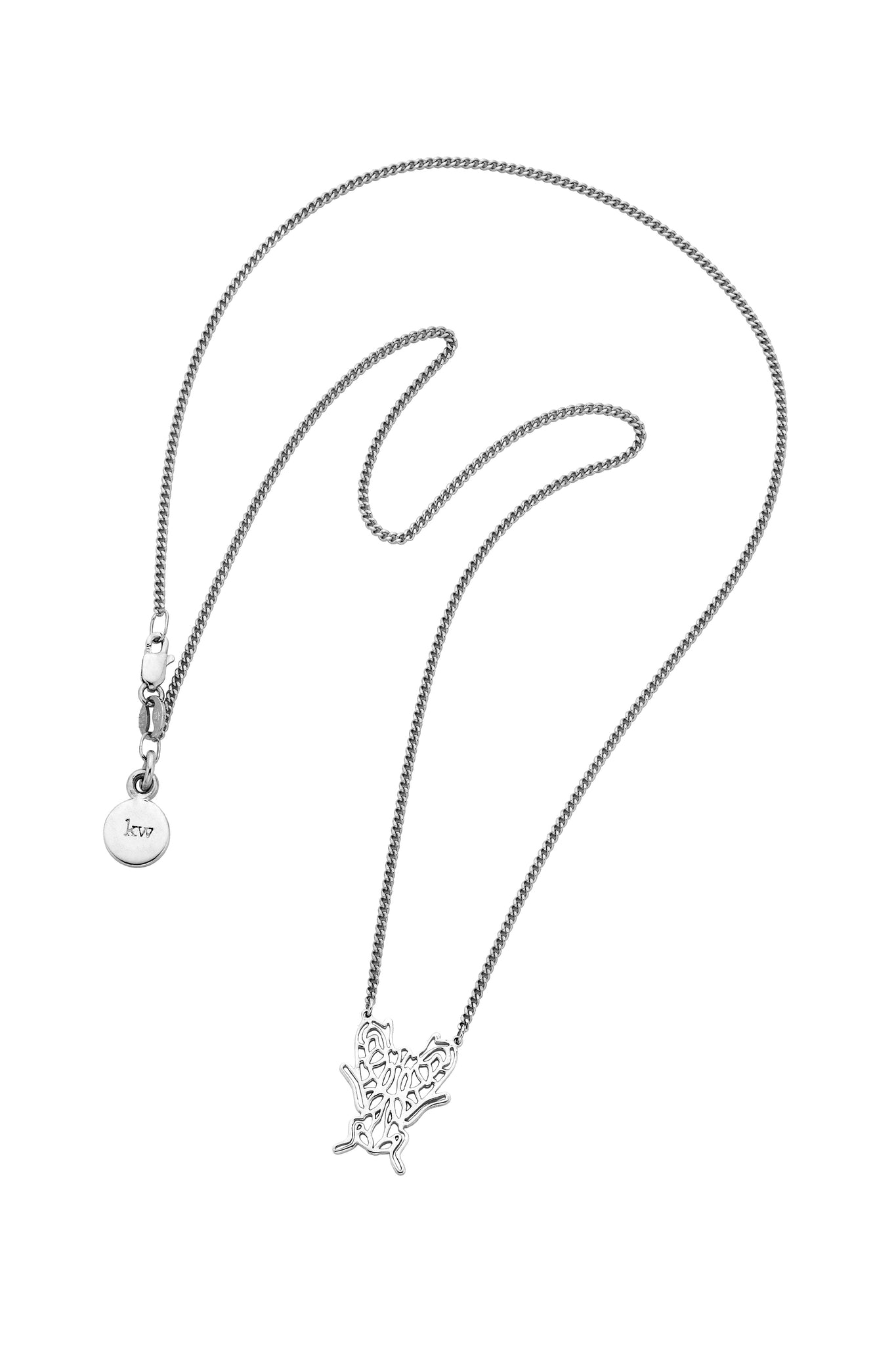 Filigree Fly Necklace Silver
