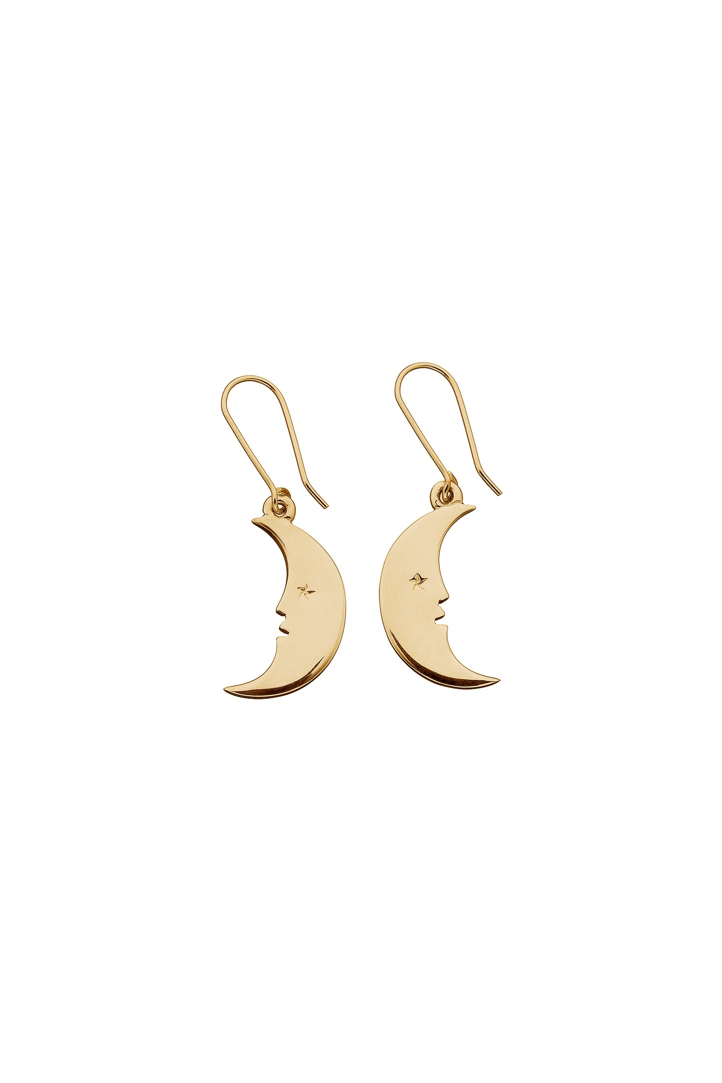Moon Earrings Gold-Plated