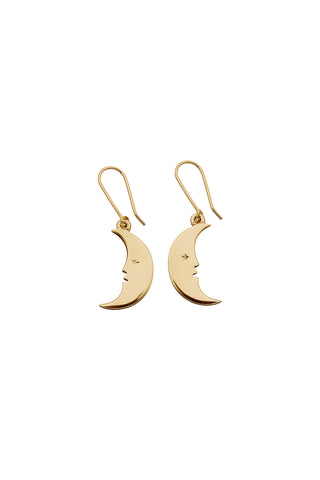 Moon Earrings Gold-Plated