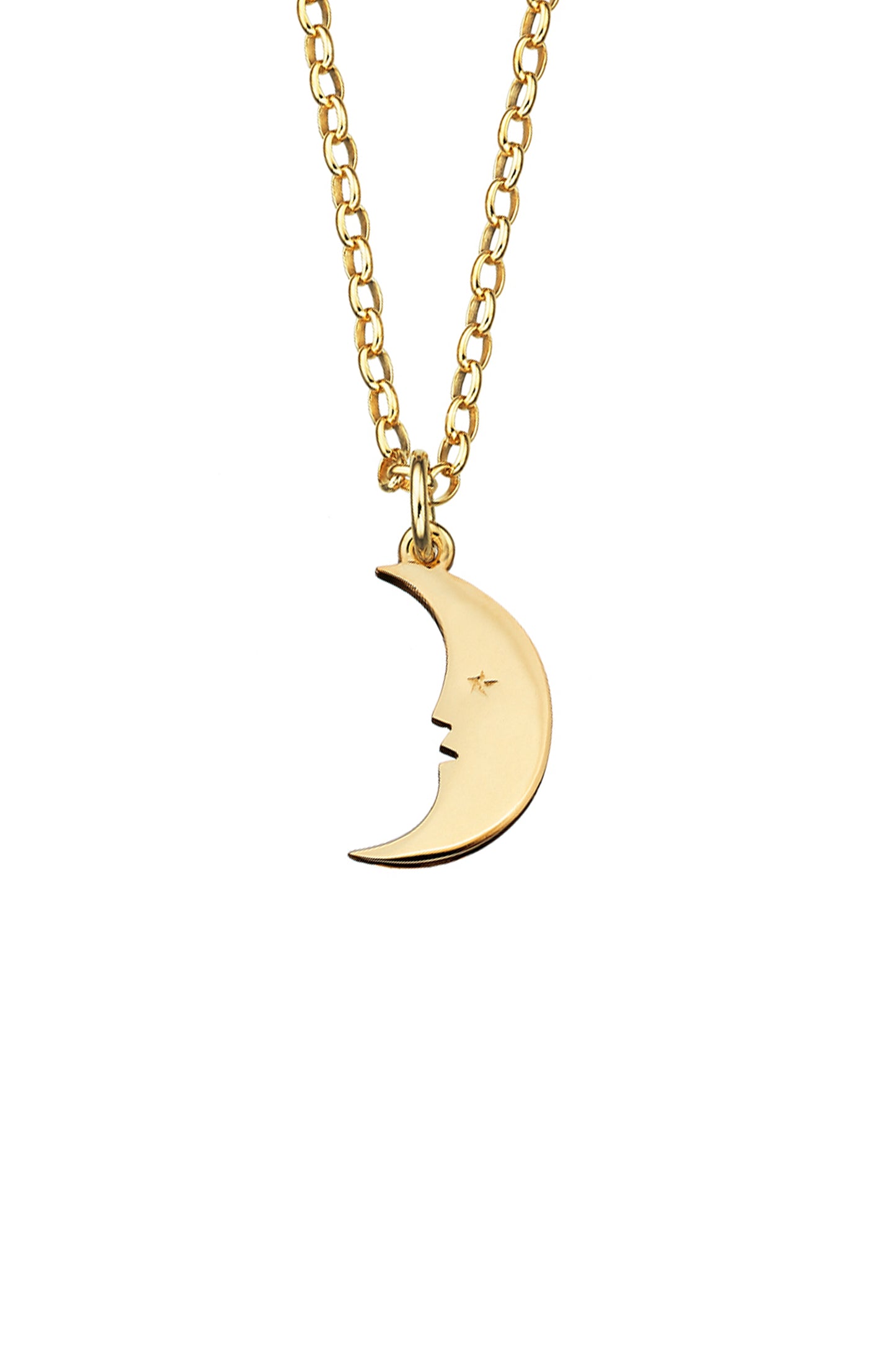 Moon Necklace Gold-Plated