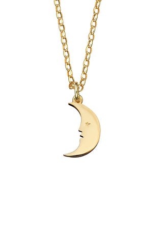 Moon Necklace Gold-Plated
