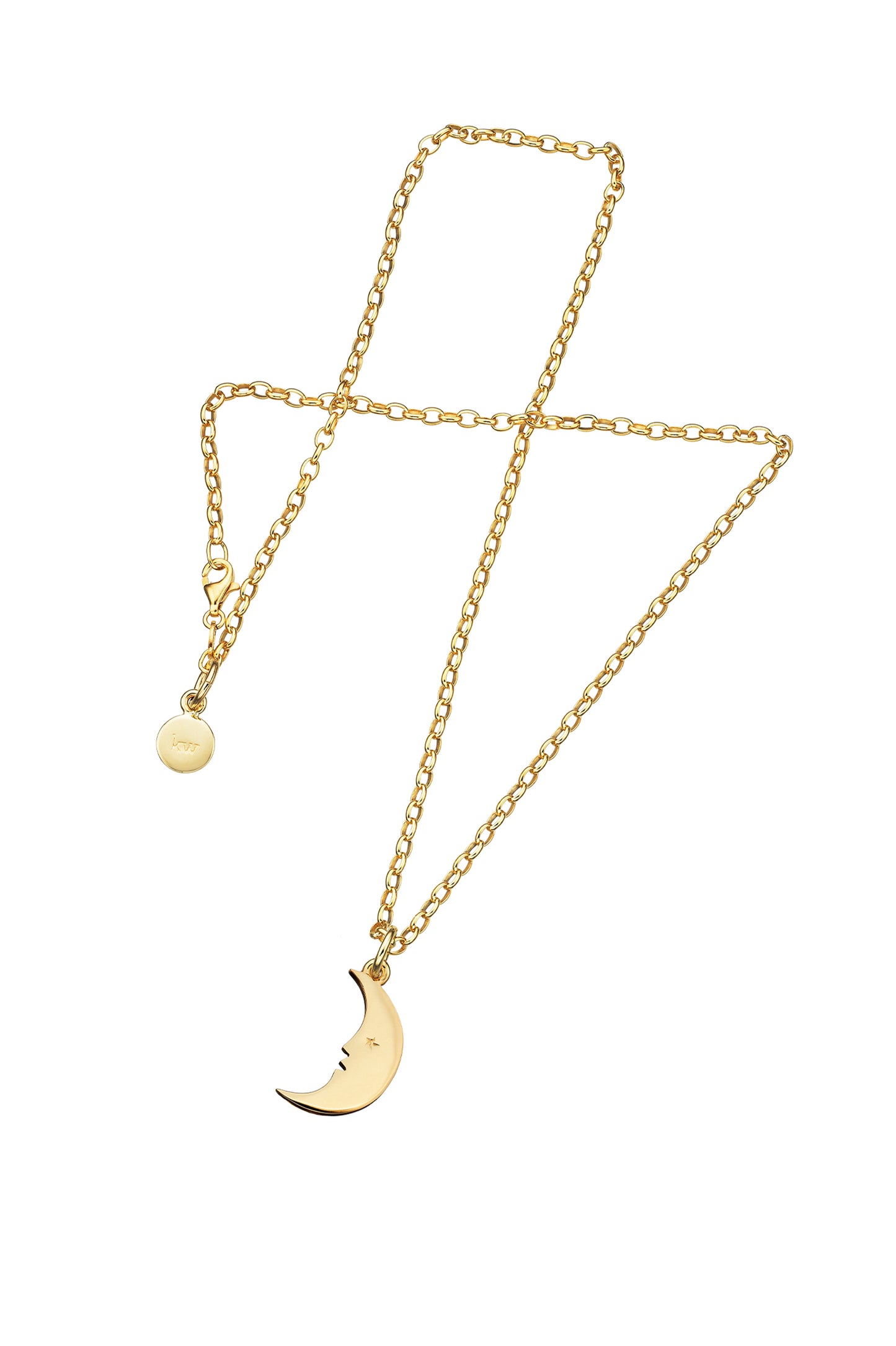 Moon Necklace Gold-Plated