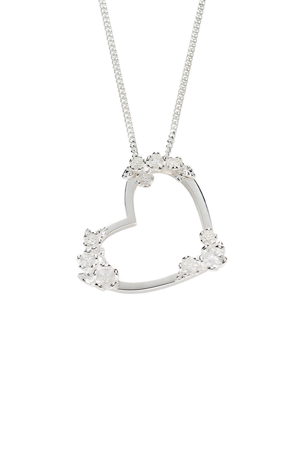 Botanical Heart Necklace Silver Karen Walker botanical-heart-necklace-silver-karen-walker