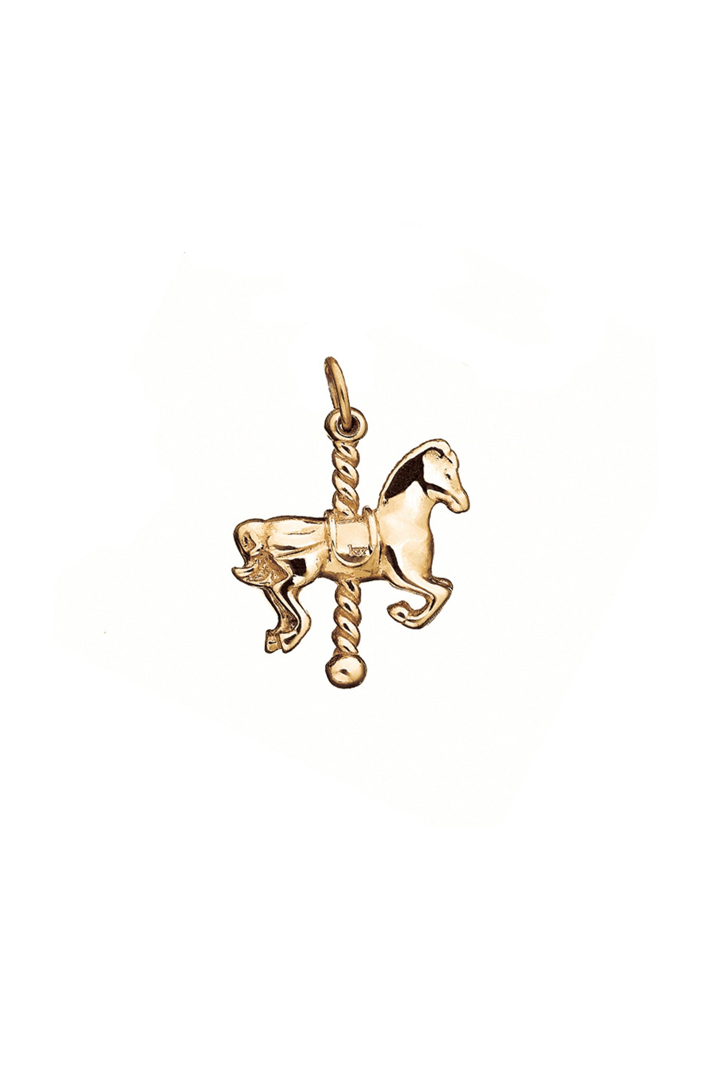 Carousel Horse Charm Gold-Plated
