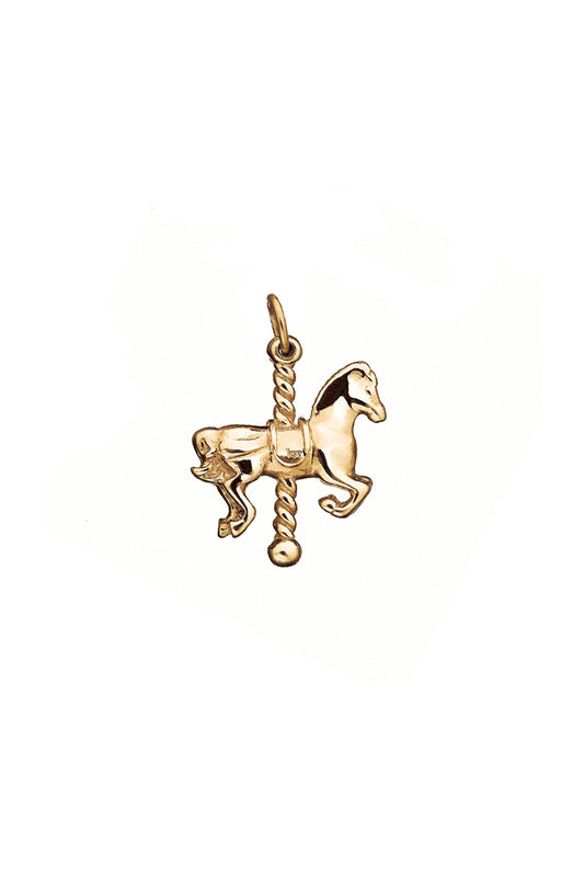 Carousel Horse Charm Gold-Plated