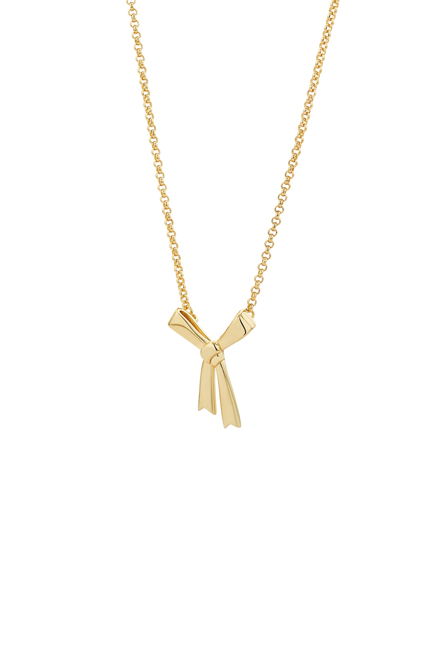 Small Bow Necklace Gold-Plated