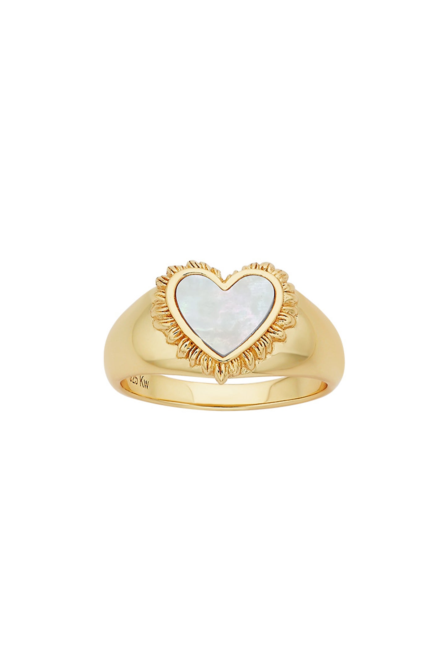 Flaming Mother-of-Pearl Ring Gold