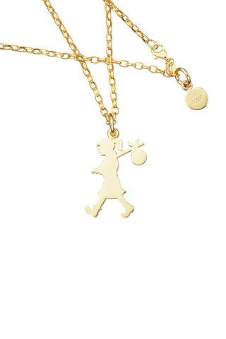 Large Runaway Girl Necklace Gold-Plated