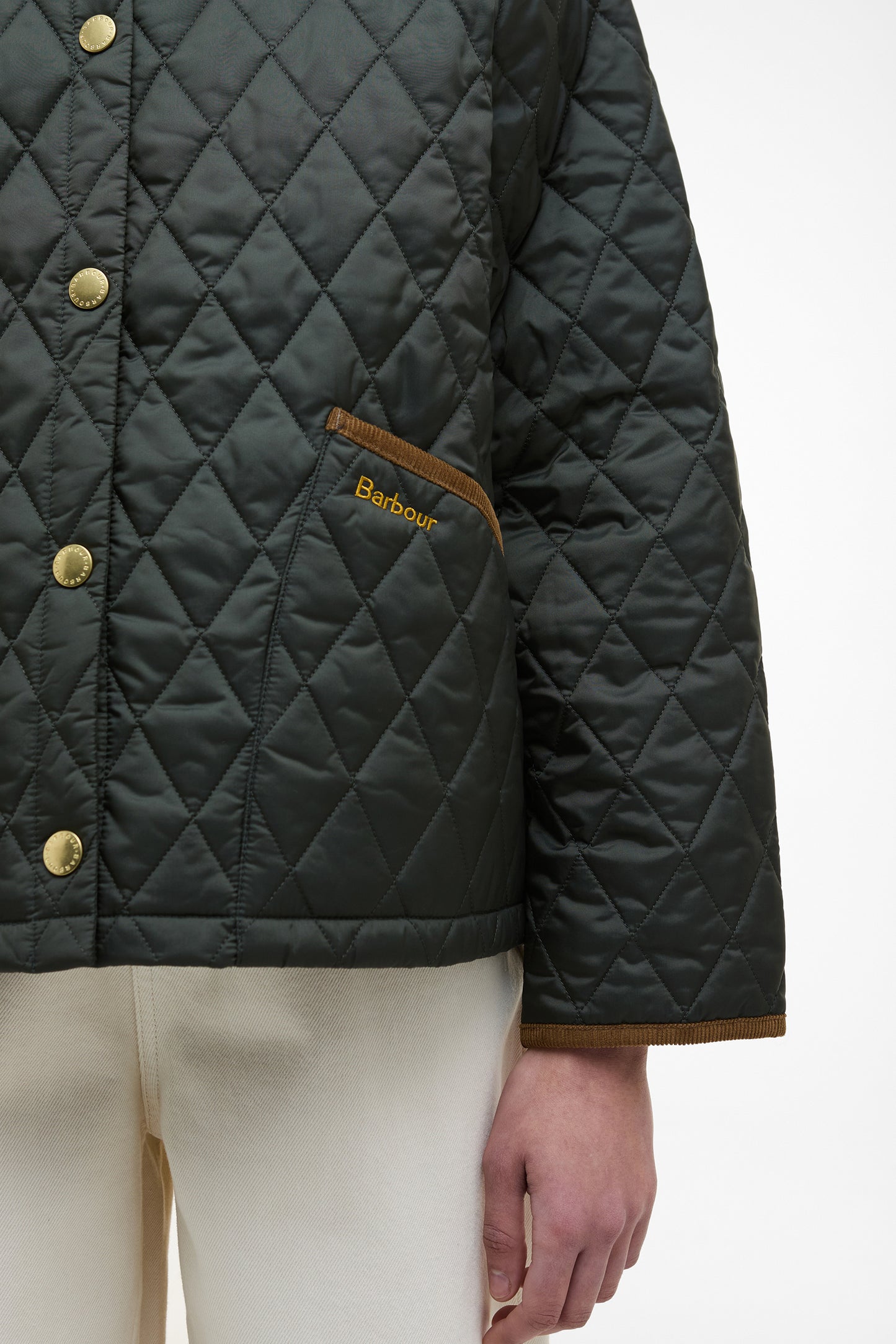 Icons Cropped Liddesdale Quilted Jacket Sage/Ancient