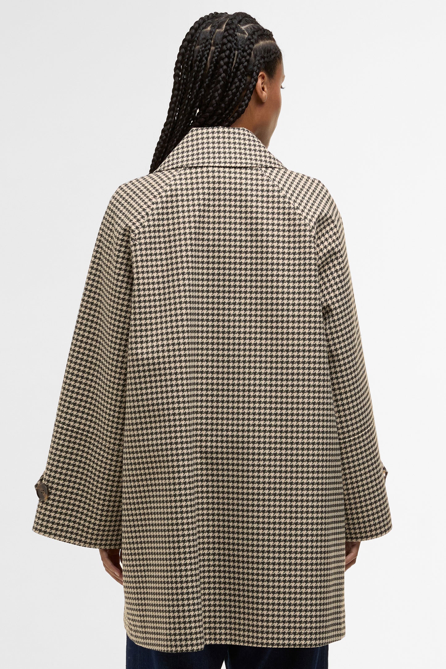 Kennedy Check Showerproof Jacket Sage Houndstooth/Mist