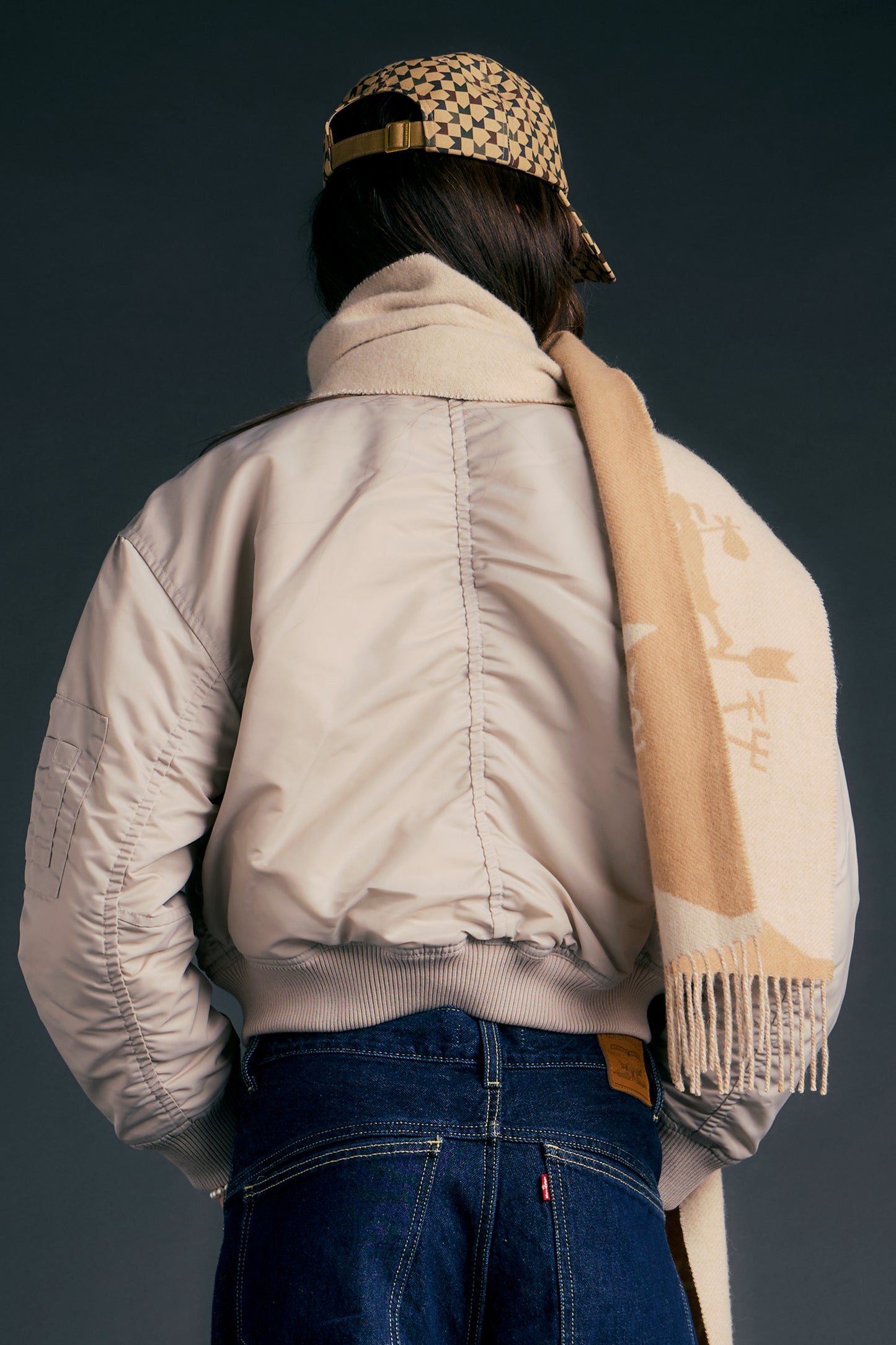 Bowie Crop Bomber Chateau Gray