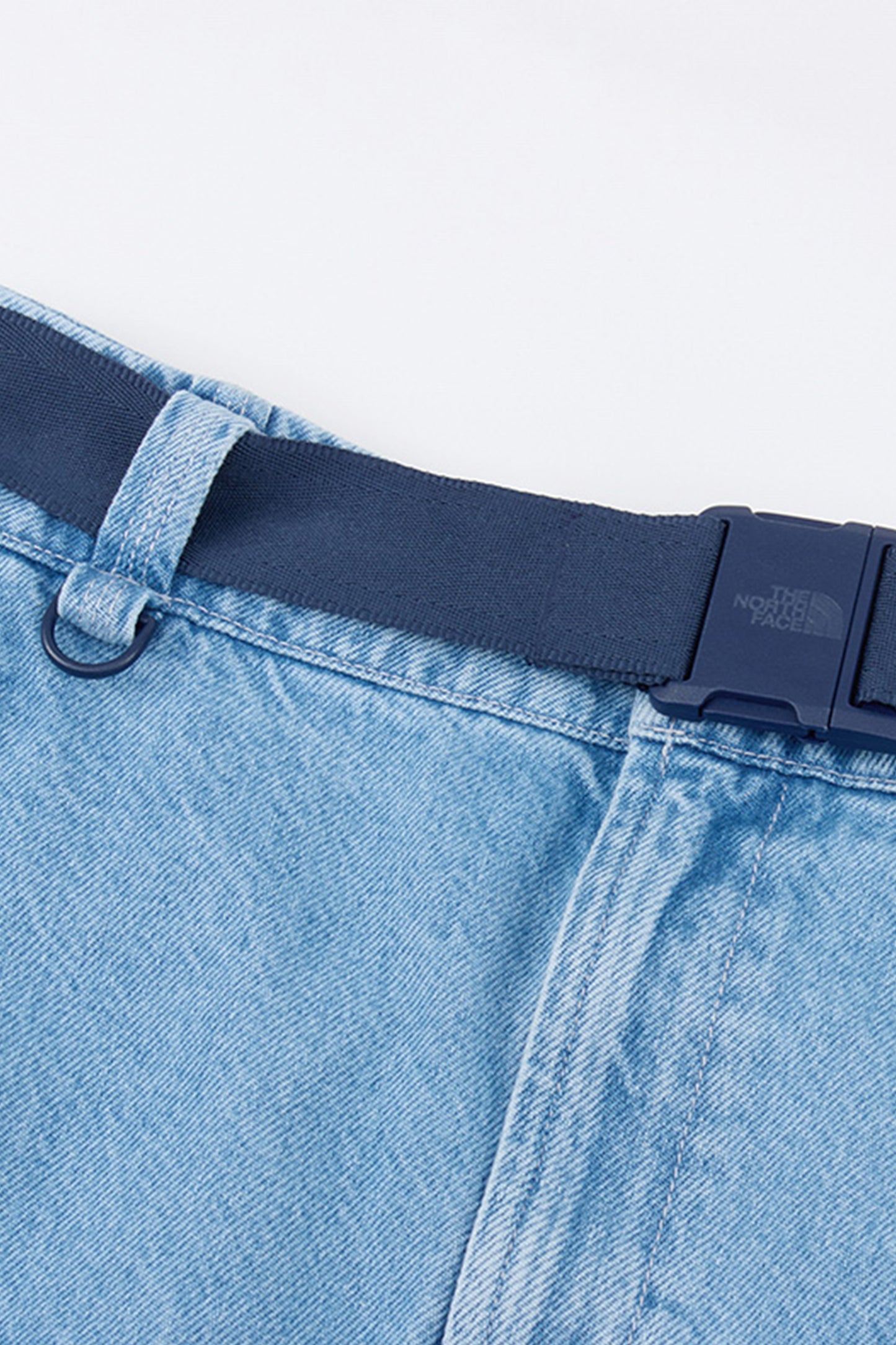 Flared Denim Maxi Skirt Light Indigo Denim Wash