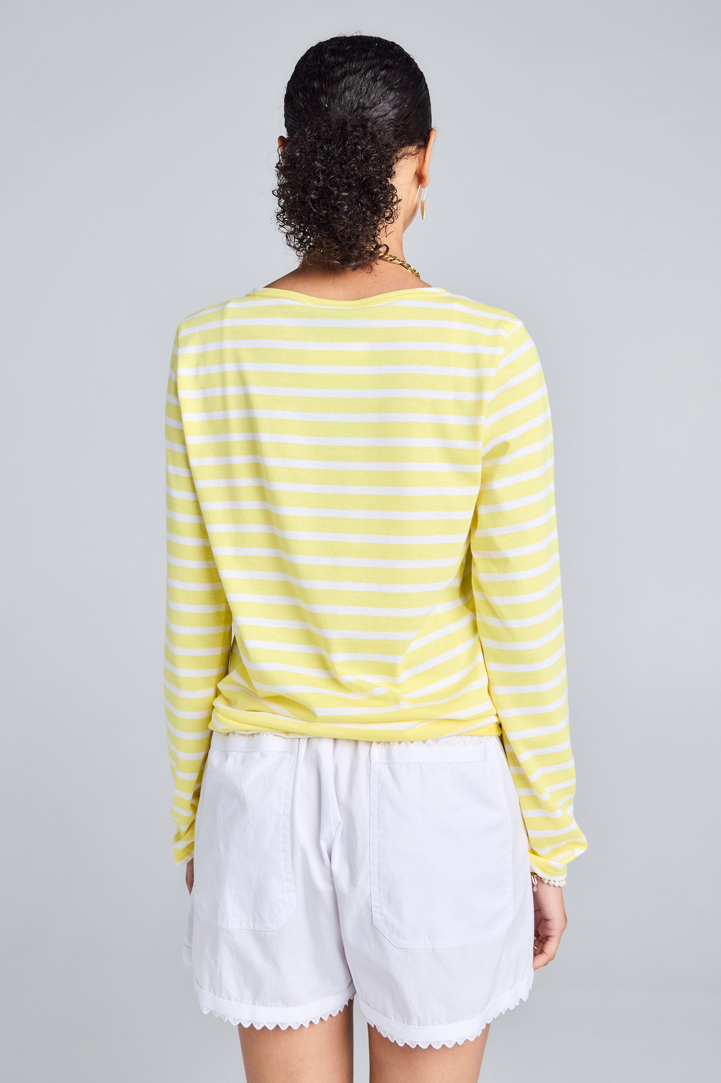 Minquiers Moderne Striped Sailor Shirt Acidule/Neige