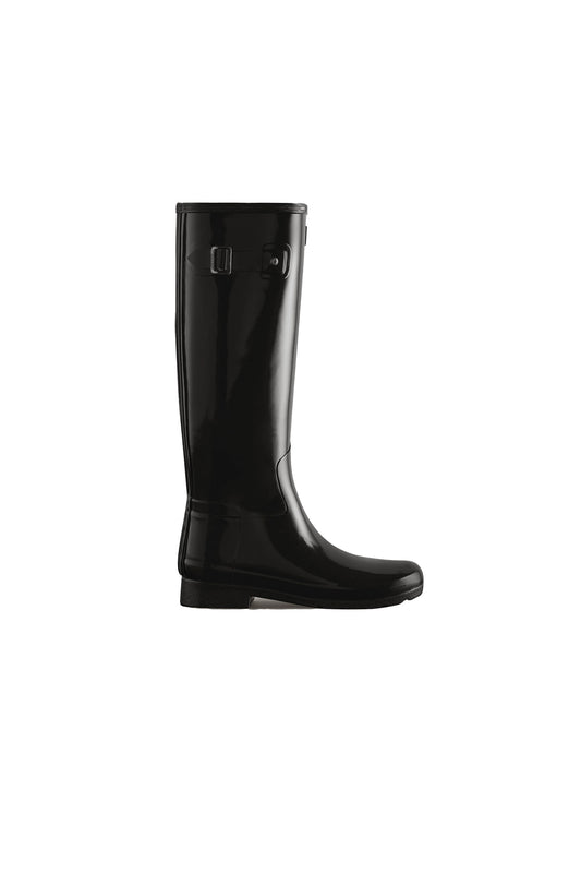Refined Tall Gloss Boot Black