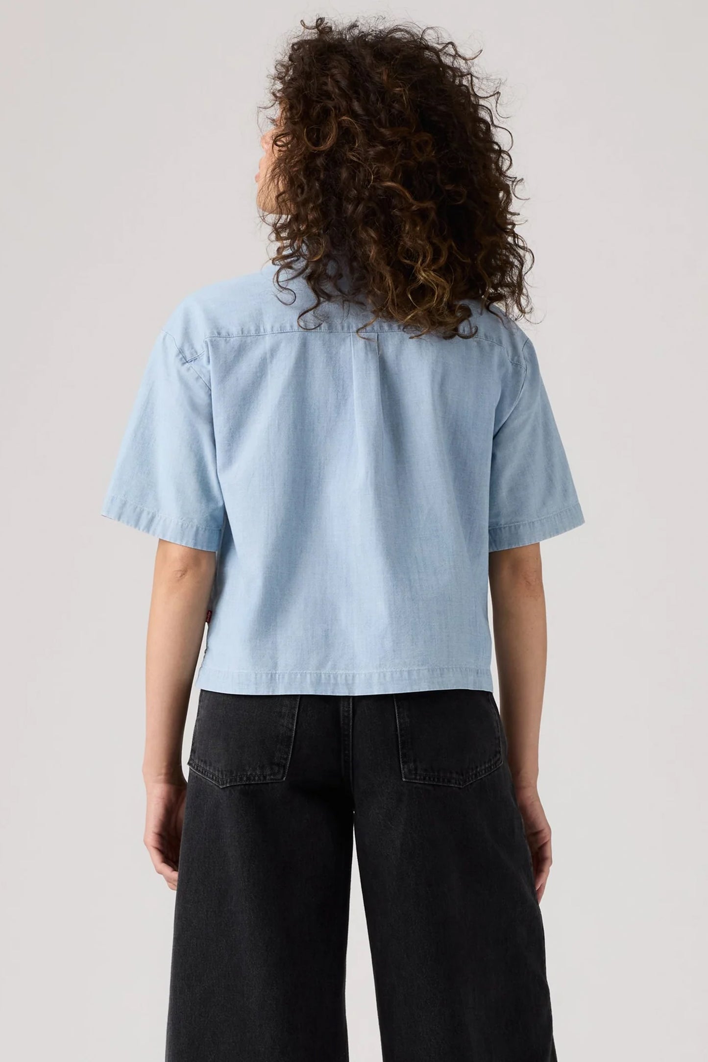 Harlie Short-Sleeve Cropped Shirt Brass Organ