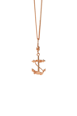 Anchor Necklace Rose Gold