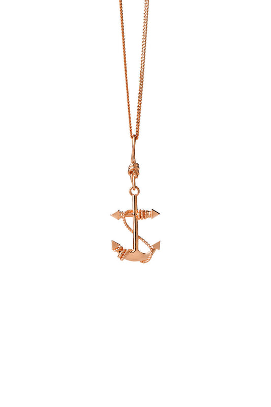 Anchor Necklace Rose Gold