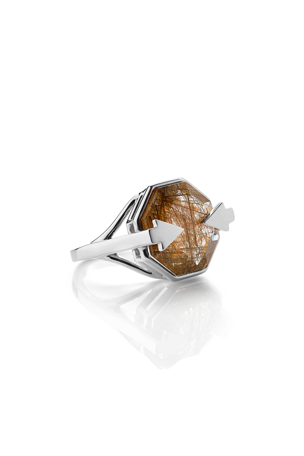 Astrid Ring Rutilated Quartz Silver