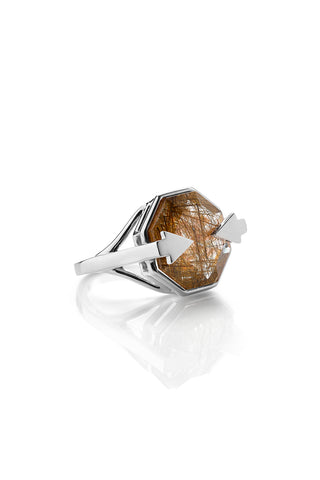 Astrid Ring Rutilated Quartz Silver