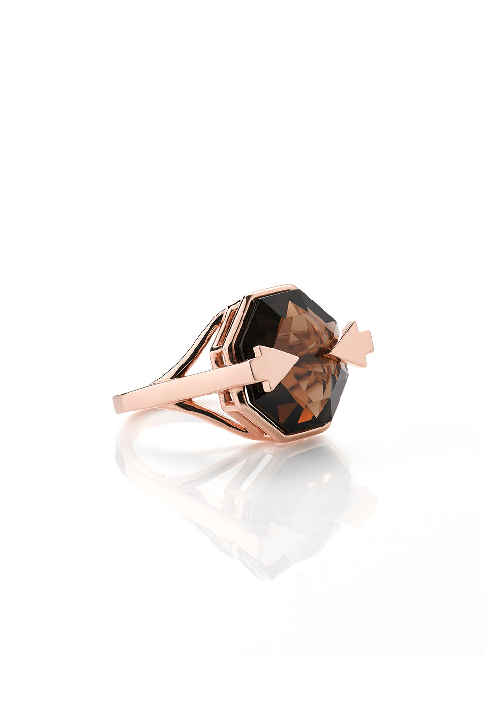 Astrid Ring Smoky Quartz Rose Gold