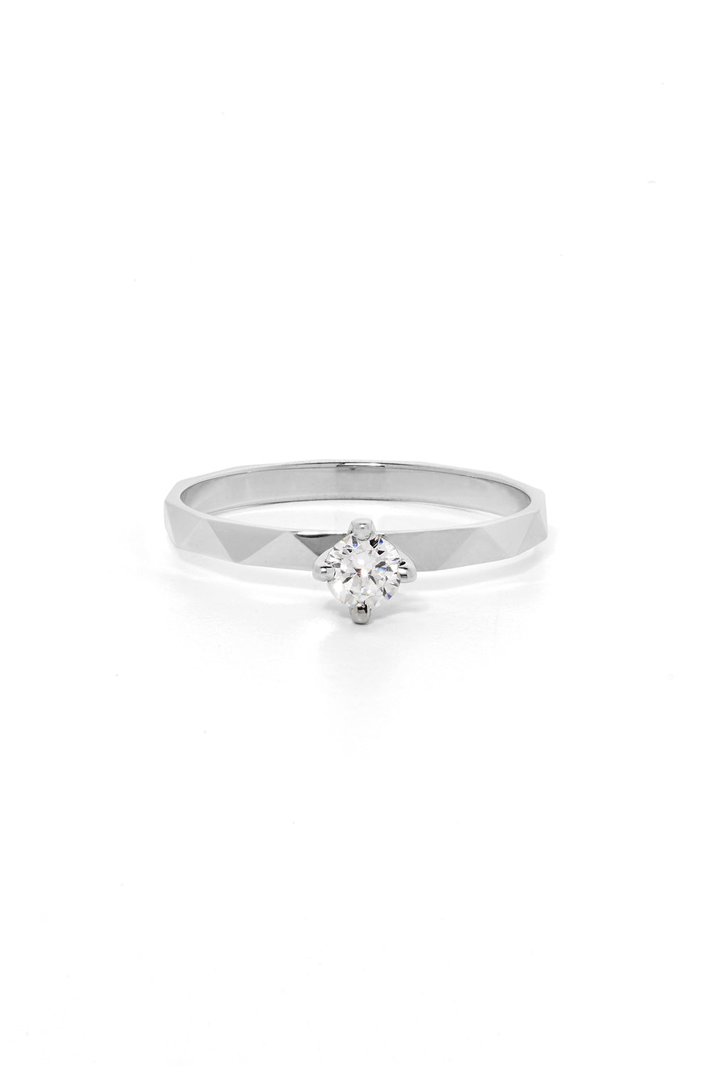 Believer Ring, White Gold, White Diamond – Karen Walker