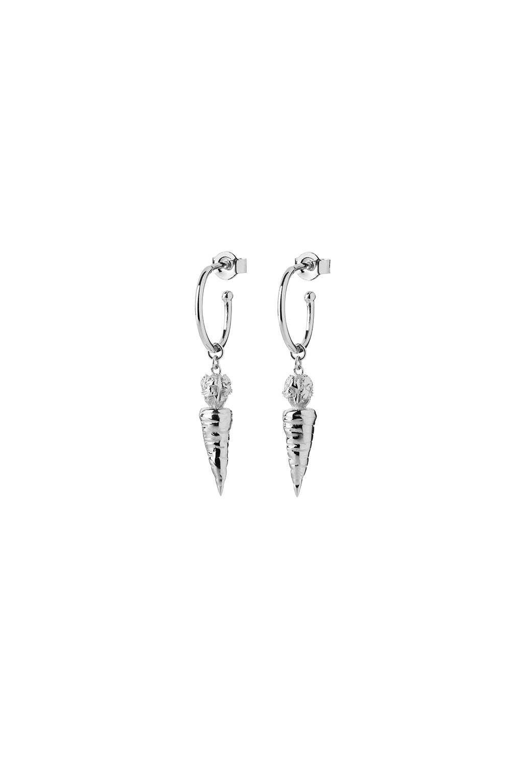 Carrot Earrings Silver