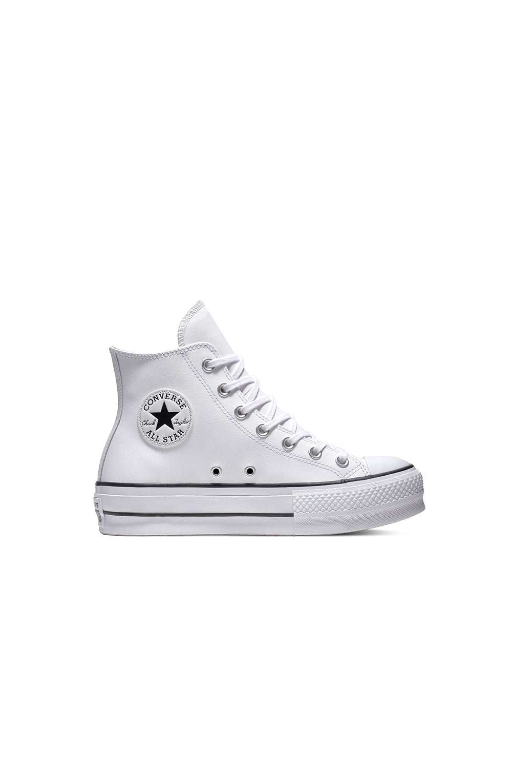 Chuck Taylor All Star Seasonal Leather Lift High Top White