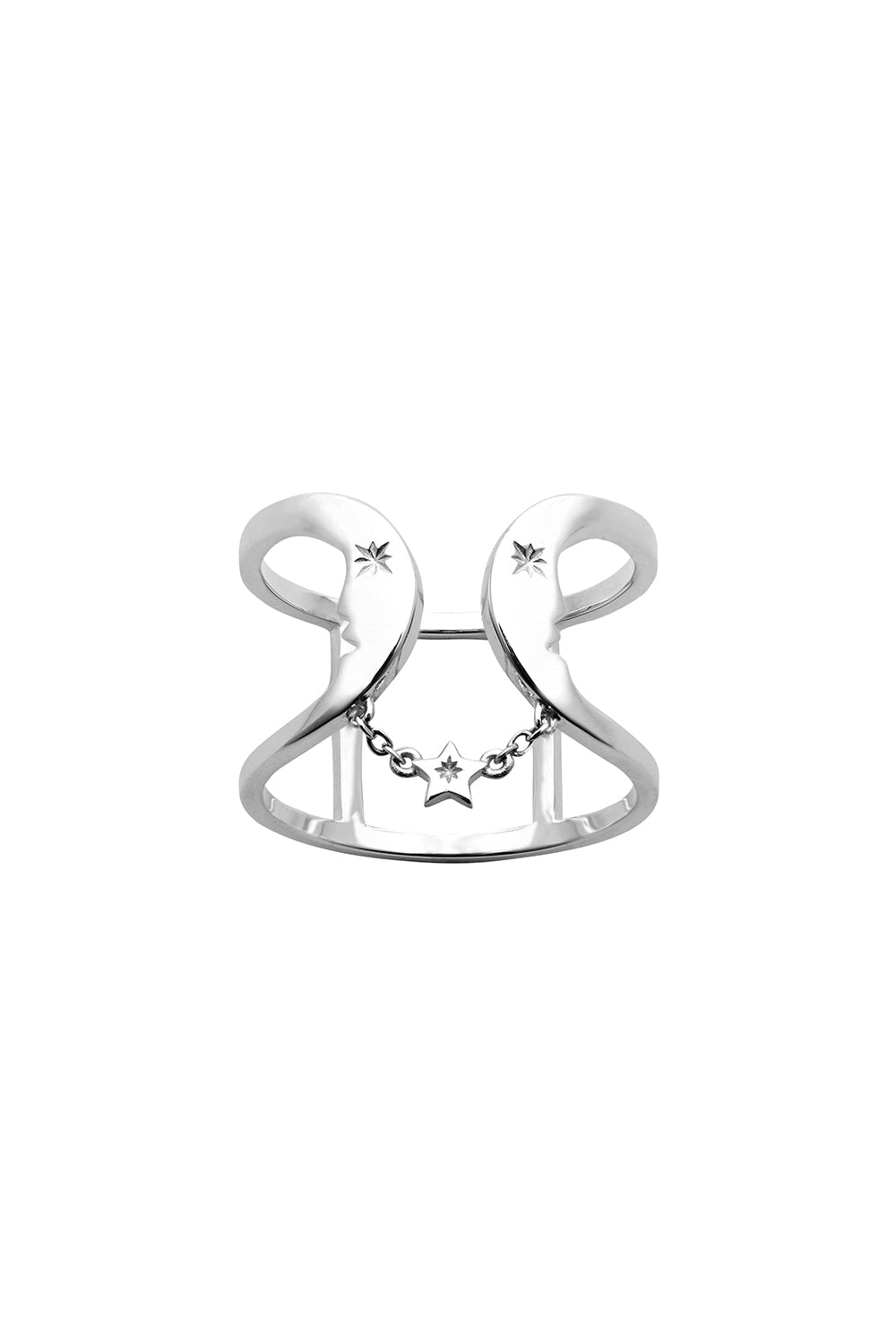Double Crescent Ring Silver – Karen Walker