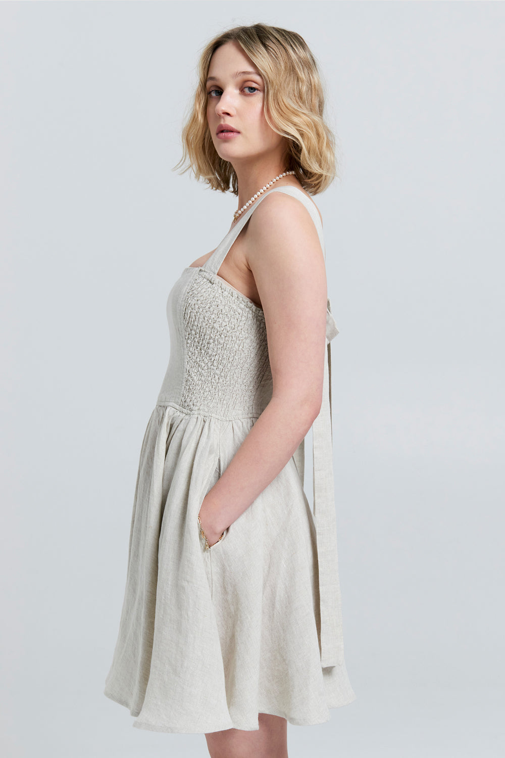 Eden Mini Dress Natural