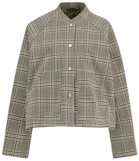 Leyburn Check Showerproof Bomber Jacket Olive Prince Of Wales