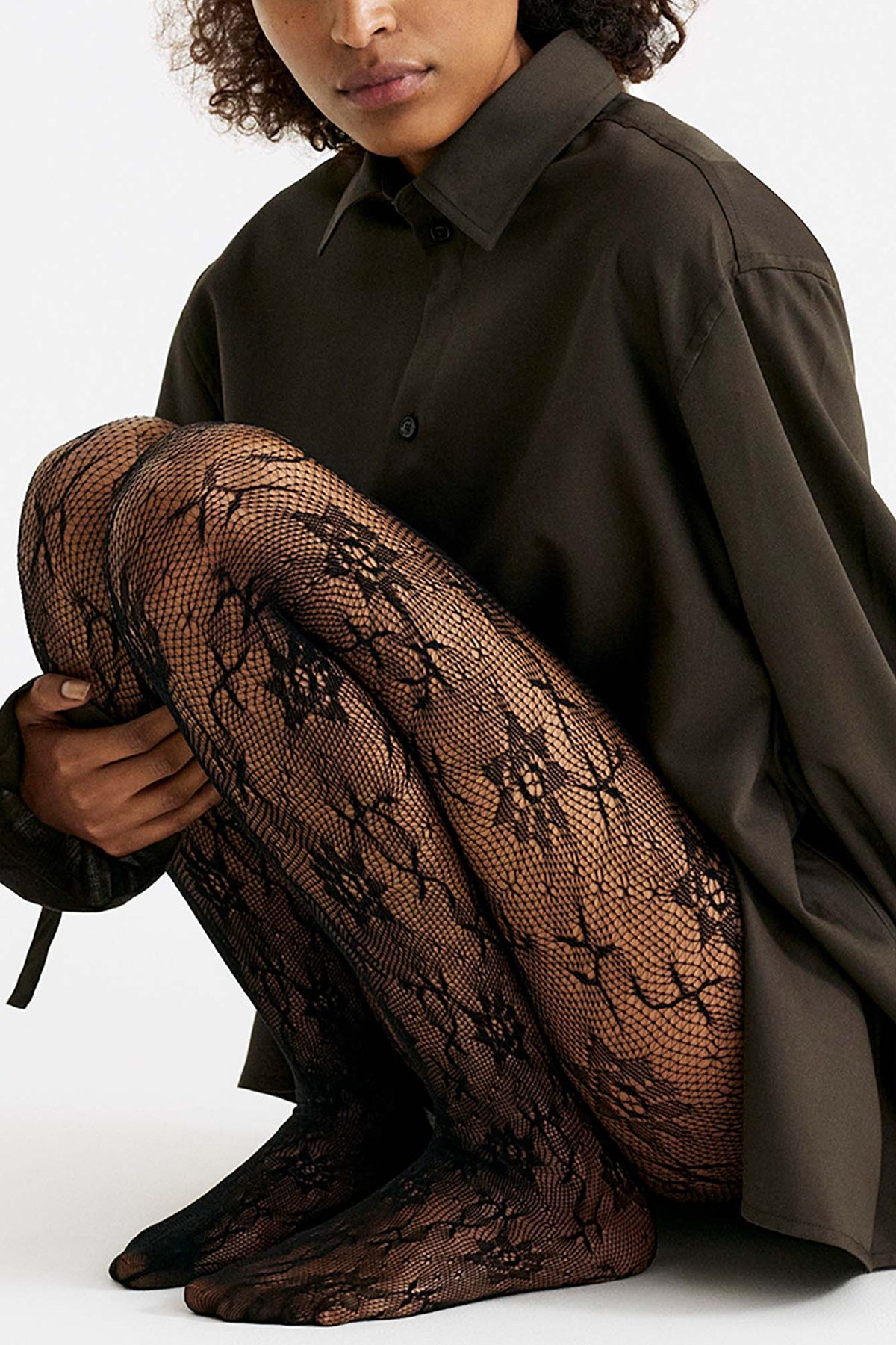 Nova Lace Tights Black