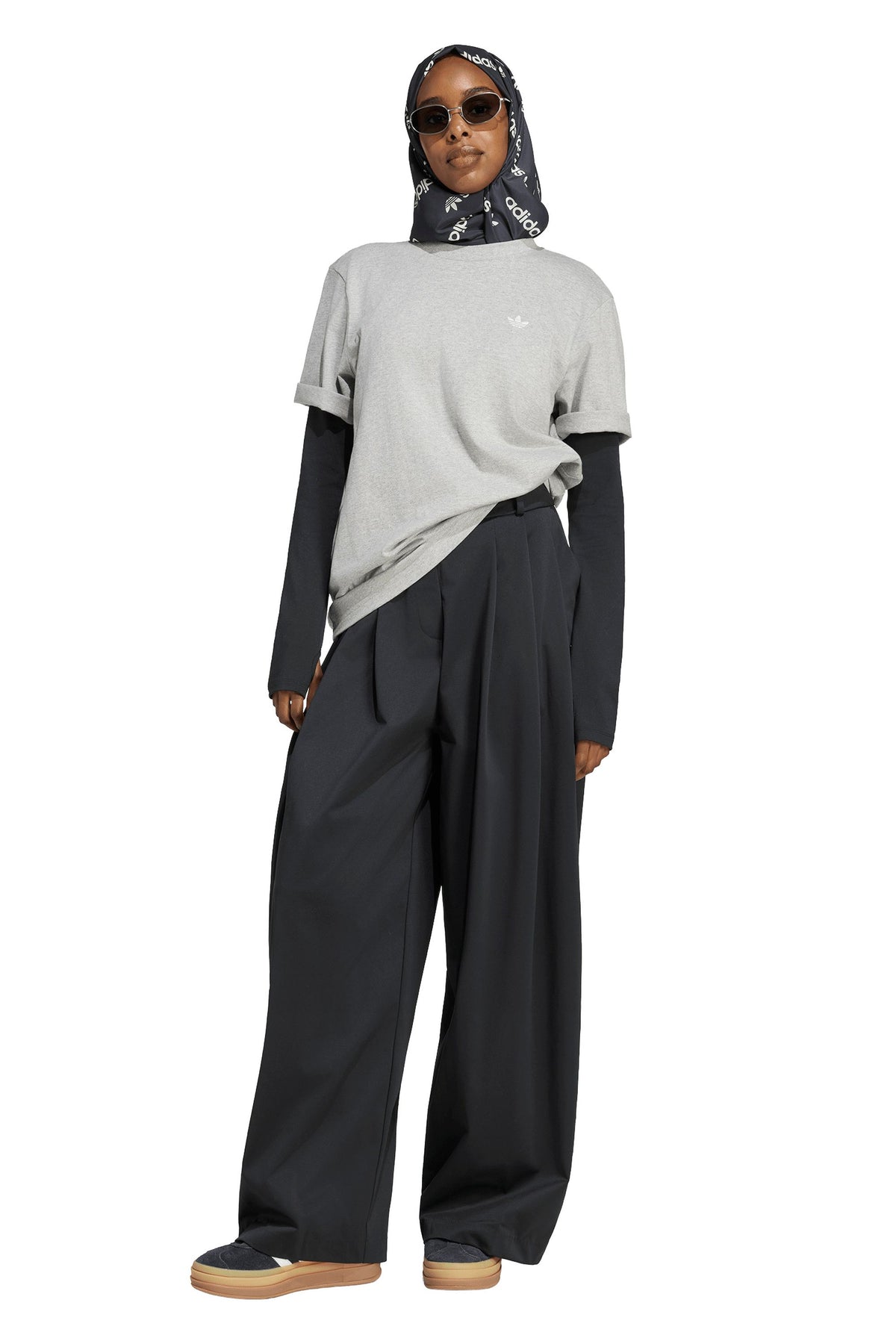 Pleated Pant Black/Chalk White