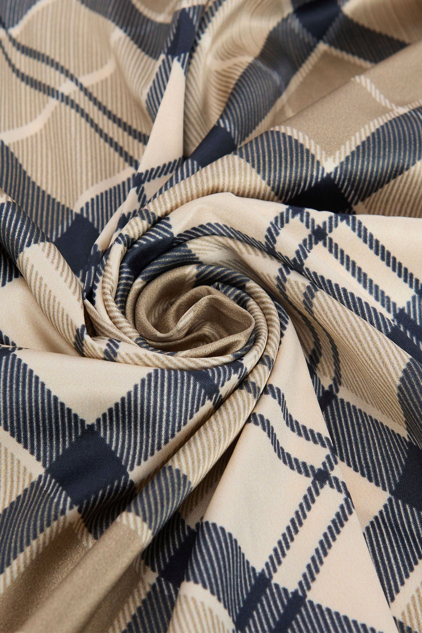 Kinsale Head/Neck Scarf Dress Indigo Tartan
